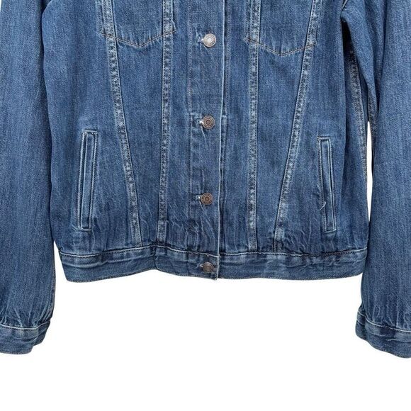 Gap + Pendleton 1969 Icon Denim Jacket Dark Indigo Blue Size Small Tall - Picture 5 of 7